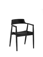 Julian Bowen White/Black Bolivia Oval Dining Set with 4 Franklin Chairs - Image 4 of 9