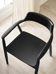 Julian Bowen White/Black Bolivia Oval Dining Set with 4 Franklin Chairs - Image 6 of 9