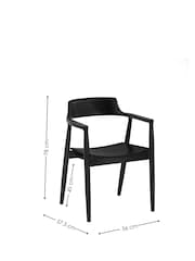 Julian Bowen White/Black Bolivia Oval Dining Set with 4 Franklin Chairs - Image 8 of 9