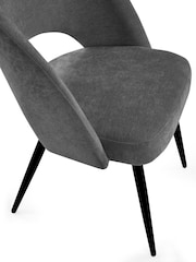 Julian Bowen Set of 4 BlackGrey Osaka Extending Dining Ella Chairs - Image 8 of 10