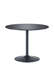 Julian Bowen Black/Orange Nero 80cm Round Dining Set with 4 Lottie Chairs - Image 3 of 8
