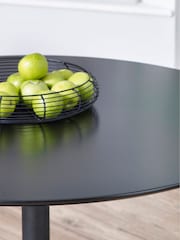 Julian Bowen Black/Orange Nero 80cm Round Dining Set with 4 Lottie Chairs - Image 4 of 8
