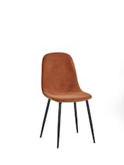Julian Bowen Black/Orange Nero 80cm Round Dining Set with 4 Lottie Chairs - Image 5 of 8