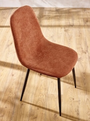 Julian Bowen Black/Orange Nero 80cm Round Dining Set with 4 Lottie Chairs - Image 6 of 8