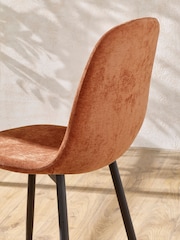Julian Bowen Black/Orange Nero 80cm Round Dining Set with 4 Lottie Chairs - Image 7 of 8