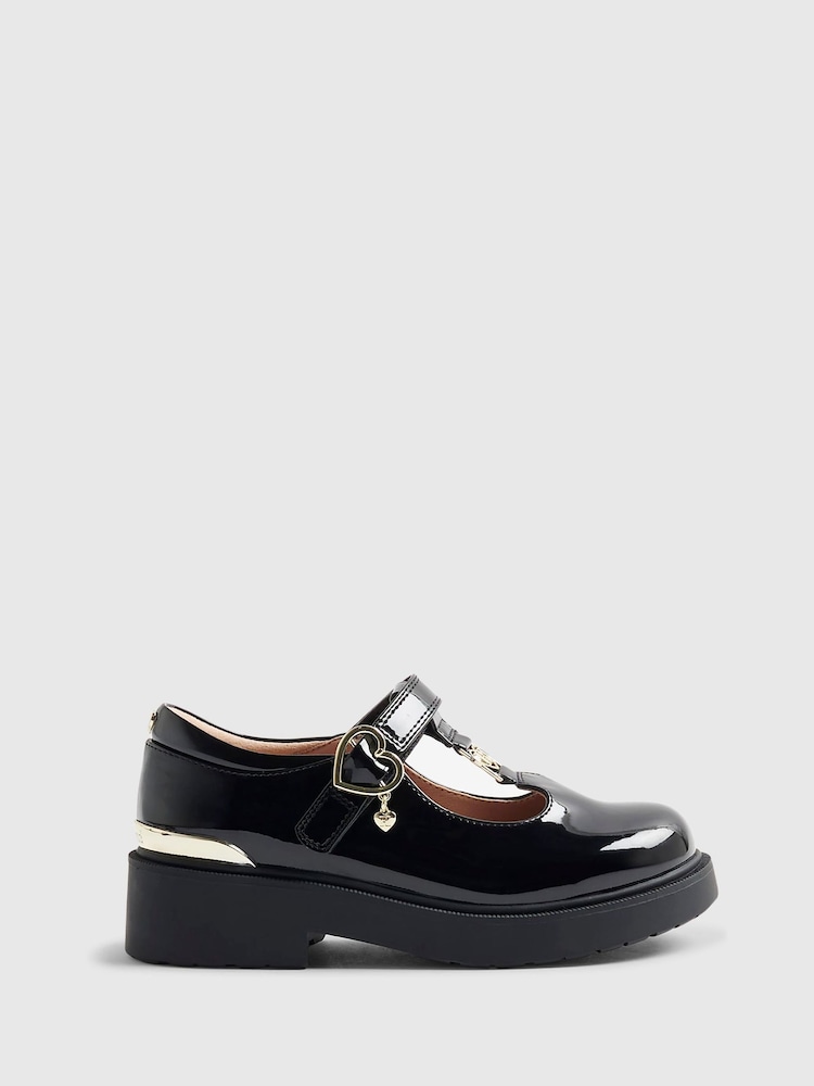 River Island Black Chunky Mary Jane School Shoes - Image 1 of 6