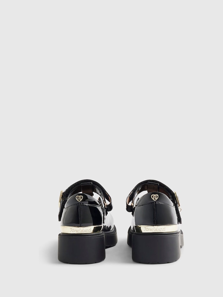 River Island Black Chunky Mary Jane School Shoes - Image 2 of 6
