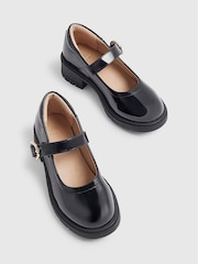 River Island Black Back To School Heeled Mary Jane Shoes - Image 4 of 5