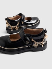 River Island Black Back To School Chain Bracelet Mary Jane Shoes - Image 3 of 6