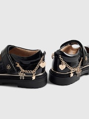 River Island Black Back To School Chain Bracelet Mary Jane Shoes - Image 5 of 6