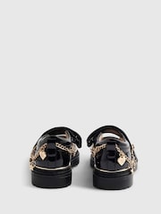 River Island Black Back To School Chain Bracelet Mary Jane Shoes - Image 6 of 6