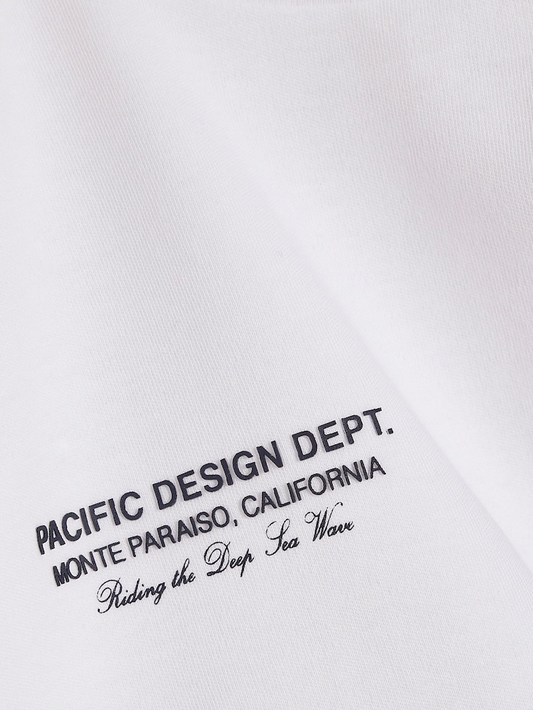 River Island White Palm Mesh T-Shirt & Shorts Set - Image 5 of 5
