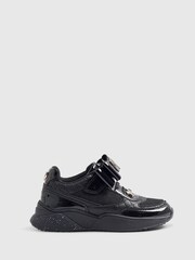 River Island Black Back To School Bow Trainers - Image 1 of 5