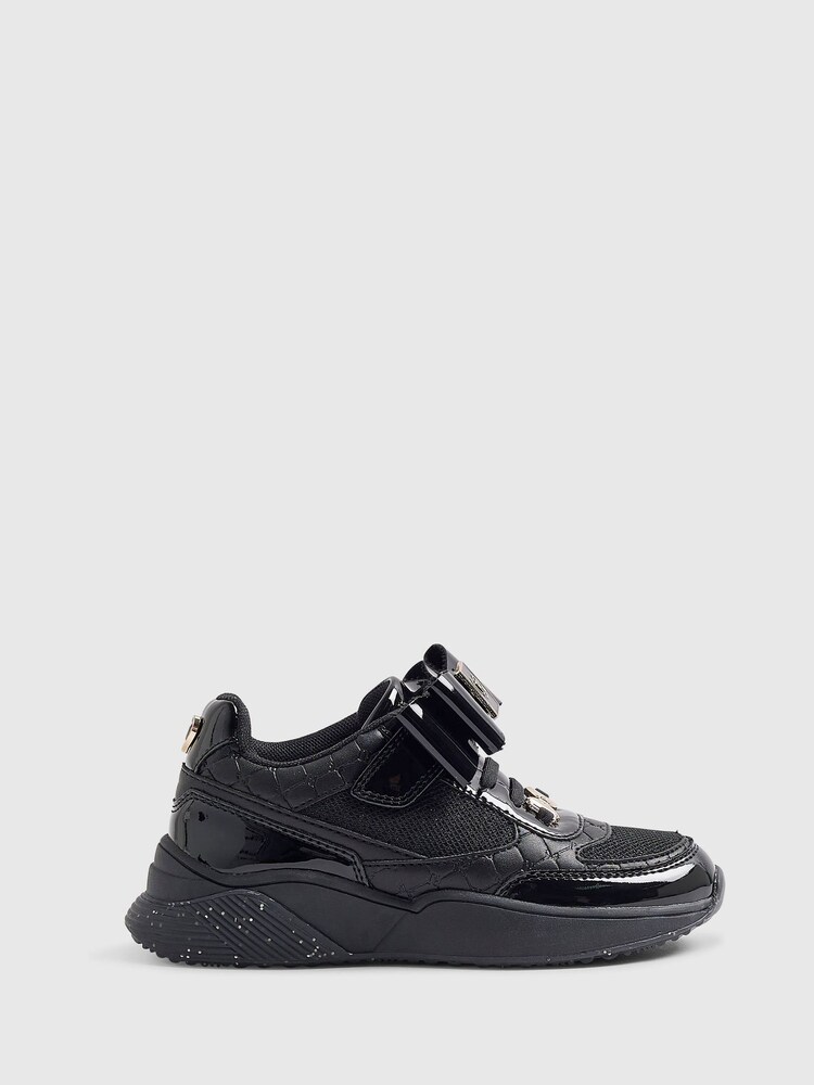 River Island Black Back To School Bow Trainers - Image 1 of 5