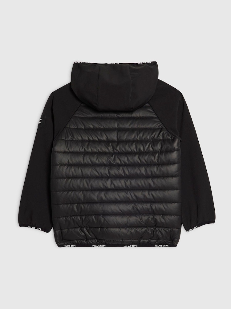 River Island Black Back To School Lightweight Hooded Jacket - Image 2 of 4