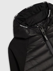 River Island Black Back To School Lightweight Hooded Jacket - Image 3 of 4