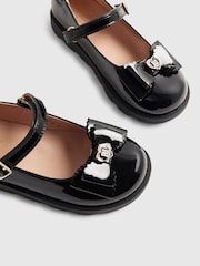 River Island Black Back To School Bow Mary Jane Shoes - Image 4 of 5