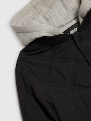 River Island Quilted Hooded Bomber Jacket - 圖片 3，共 4