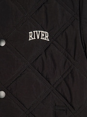 River Island Quilted Hooded Bomber Jacket - 圖片 4，共 4