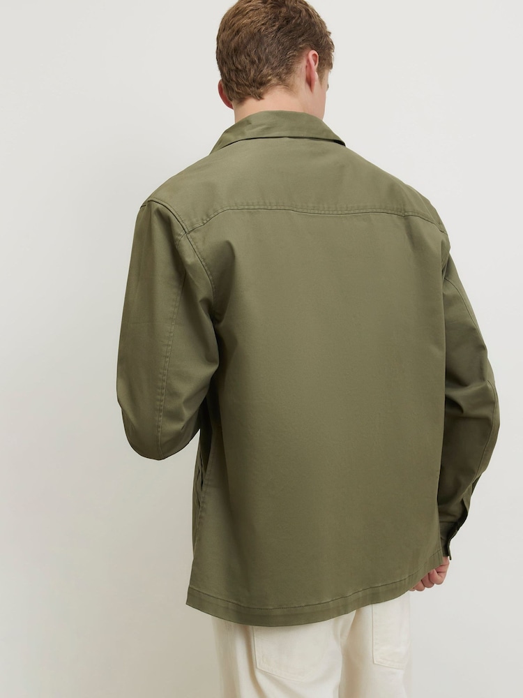 River Island Green Slim Fit Overshirt - Image 2 of 4