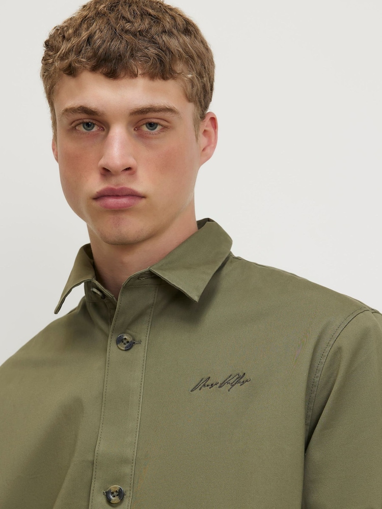 River Island Green Slim Fit Overshirt - Image 4 of 4