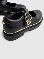 River Island Black Back To School Heart Mary Jane Shoes - Image 4 of 5