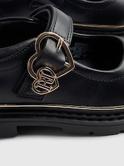 River Island Black Back To School Heart Mary Jane Shoes - Image 5 of 5