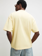River Island Yellow Oversized Cote Bleue Fish T-Shirt - Image 2 of 4