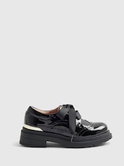 River Island Black Lace Up Brogue School Shoes - Image 1 of 6