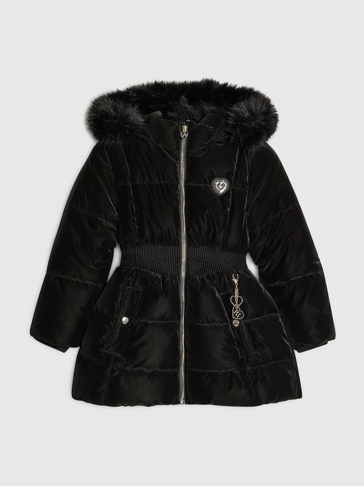 River Island Back To School Fur Velour Padded Coat - Slika 1 od 5