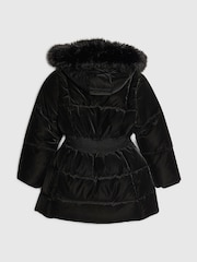 River Island Back To School Fur Velour Padded Coat - Slika 2 od 5