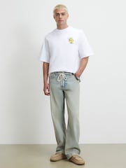 White Vita Al Lemon - River Island Oversized Short Sleeve T-Shirt - صورة 3 من 4