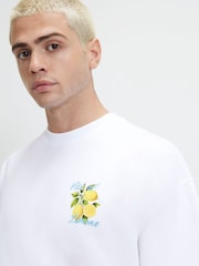 White Vita Al Lemon - River Island Oversized Short Sleeve T-Shirt - صورة 4 من 4