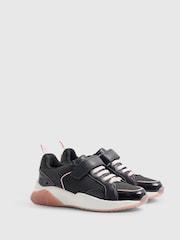 River Island Pink/Black Back To School Lace Trainers - Image 2 of 5