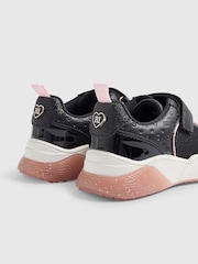 River Island Pink/Black Back To School Lace Trainers - Image 4 of 5