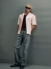 River Island Pink Slim Fit Tapestry Shirt - Image 3 of 4