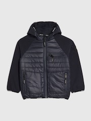 River Island Blue Lightweight Hooded Jacket - Image 1 of 4