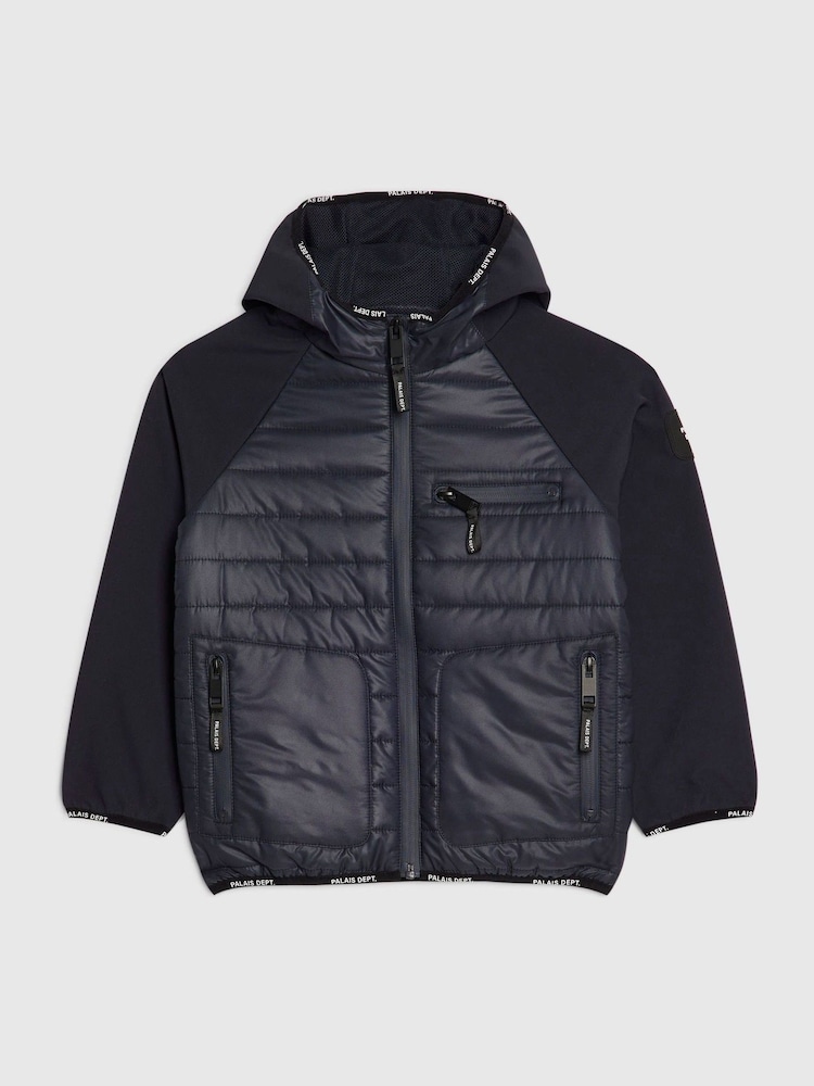 River Island Blue Lightweight Hooded Jacket - Image 1 of 4
