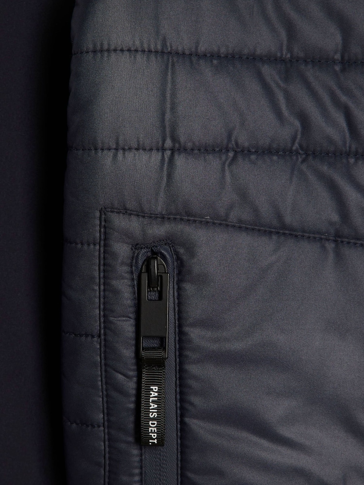 River Island Blue Lightweight Hooded Jacket - Image 4 of 4