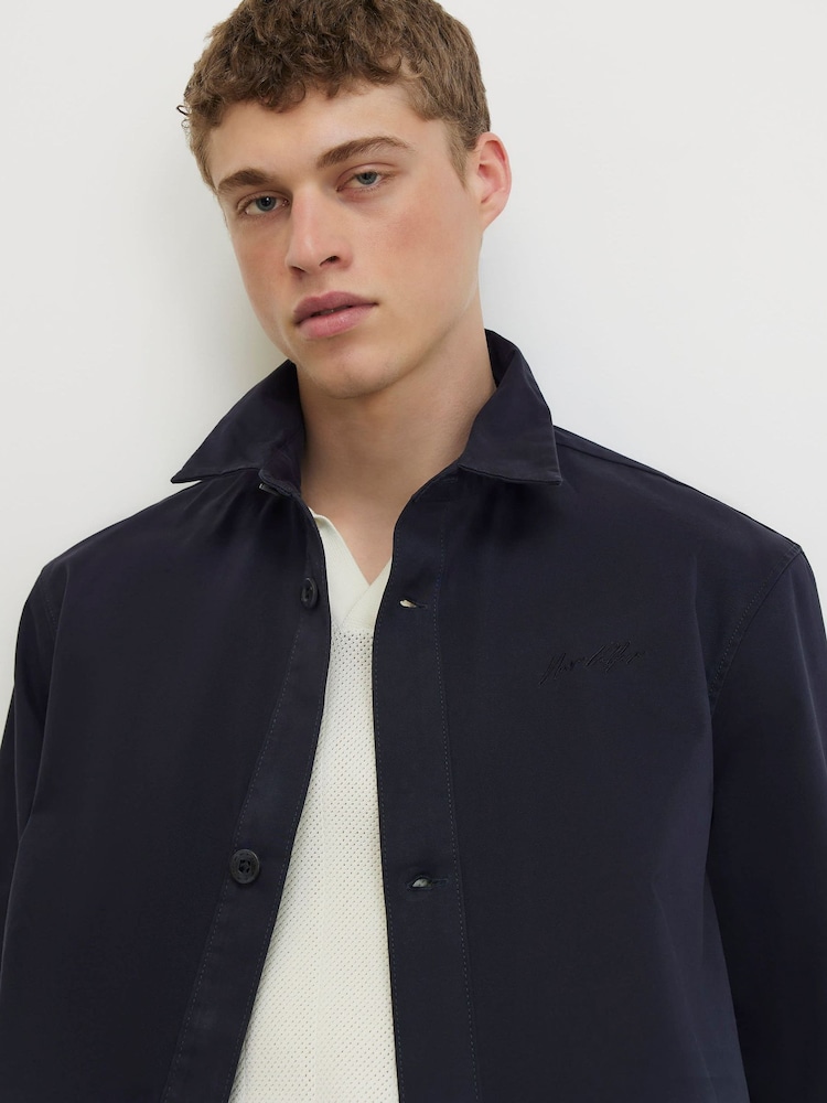 River Island Navy Slim Fit Overshirt - Image 4 of 4 River Island Navy Slim Fit Overshirt - Image 4 of 4