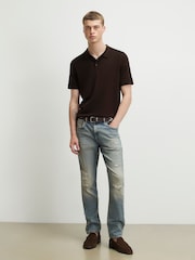 River Island Blue Slim Fit Stretch Ripped Jeans - Image 2 of 4