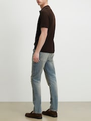 River Island Blue Slim Fit Stretch Ripped Jeans - Image 3 of 4