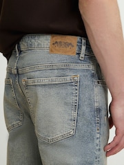 River Island Blue Slim Fit Stretch Ripped Jeans - Image 4 of 4