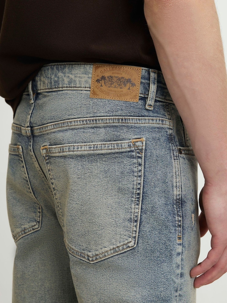 River Island Blue Slim Fit Stretch Ripped Jeans - Image 4 of 4 River Island Blue Slim Fit Stretch Ripped Jeans - Image 4 of 4
