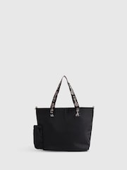 River Island Black Back To School Nylon Shopper - Image 3 of 5