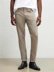 River Island Natural Slim Fit Stetch Garment Wash Jeans - Image 2 of 4
