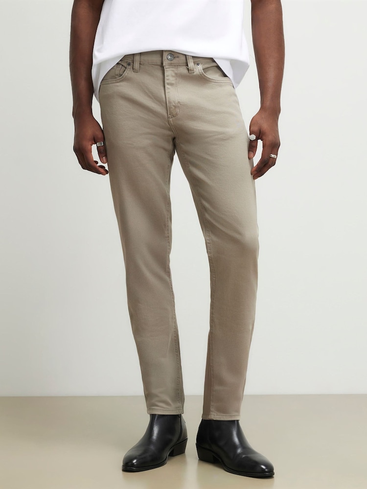 River Island Natural Slim Fit Stetch Garment Wash Jeans - Image 2 of 4