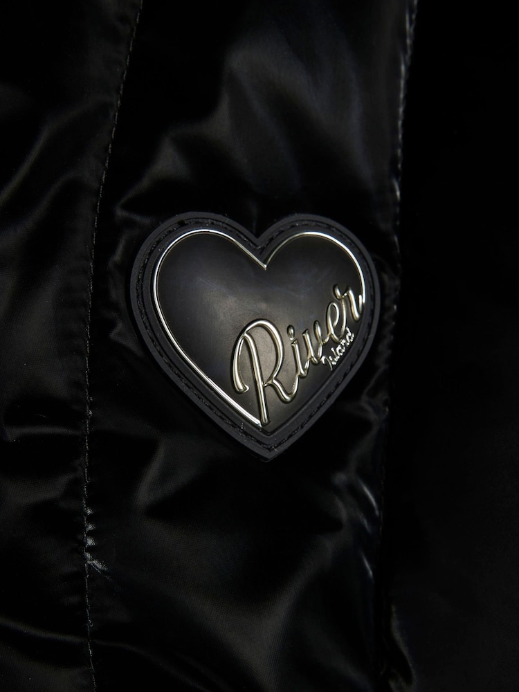 River Island Məktəbə Qayıtmaq üçün Yastıqlı Yağış palto - 4şəkildən 4 şəkil