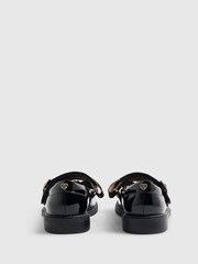 River Island Black Back To School Heart Ballet Pumps - Image 3 of 5