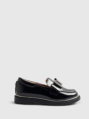 River Island Black Back To School Bow Loafers - Image 1 of 5
